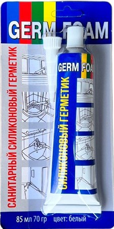 Герметик силиконовый  GERM FOAM универсальный  БЕЛЫЙ  85 мл