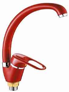 КУХНЯ  POTATO   P5925-5  ø40 п/г  БОК руч  ЦВЕТНОЙ  КРАСНЫЙ